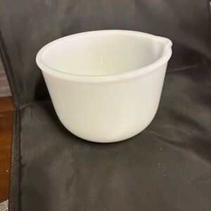 White Mixing Bowl milk glass sunbeam